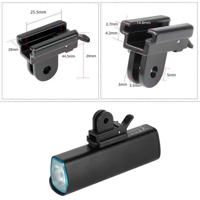 Gaciron H03/ H07 support de phare de vélo avant lampe à LED boucle montage rapide et support adaptat