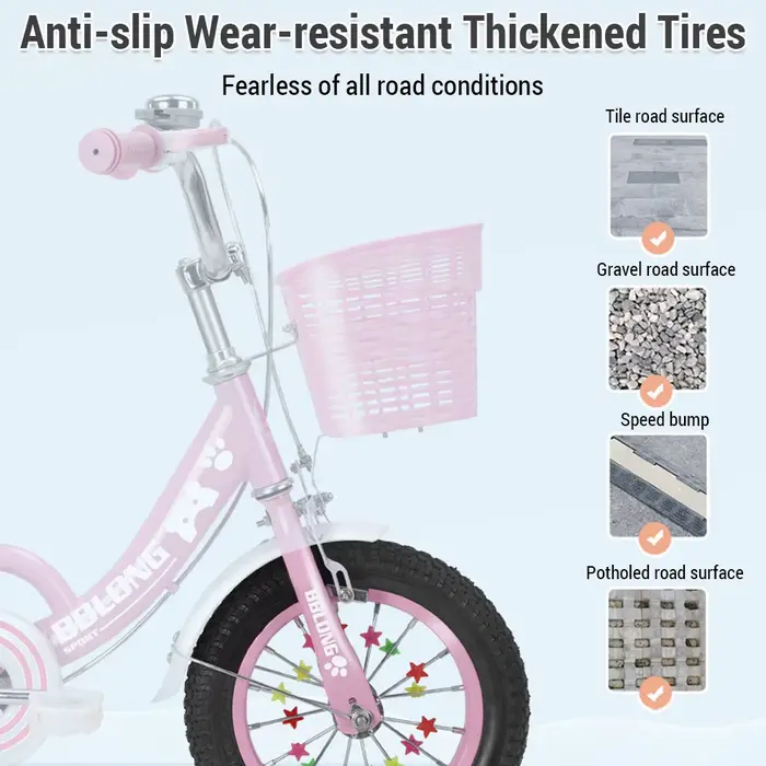 Vélo pour enfants de 12 à 20 pouces pour filles âgés de 3 à 13 ans
