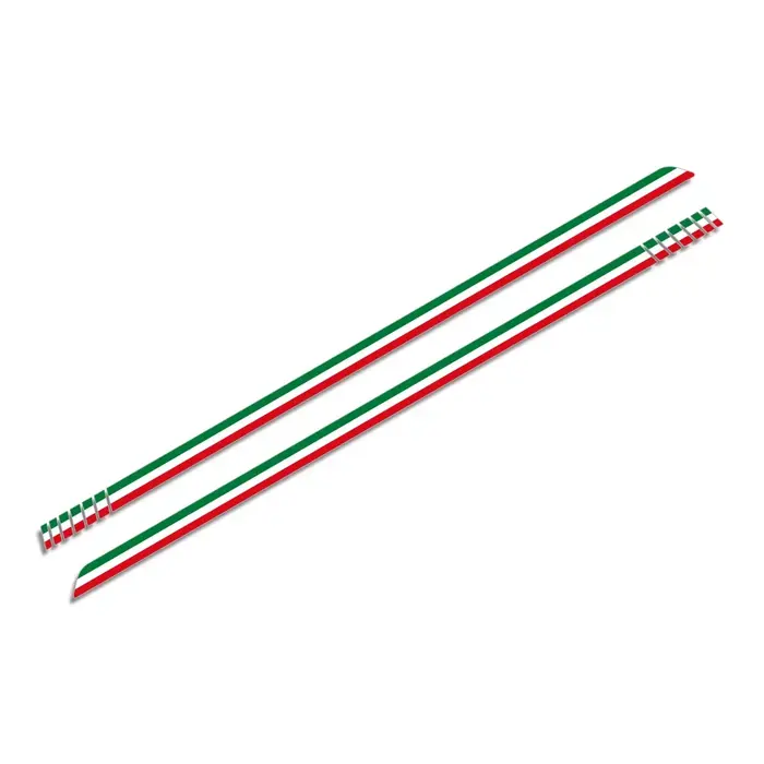 Autocollants graphiques en vinyle pour voiture, drapeau italien, rayures de course, porte latérale, 
