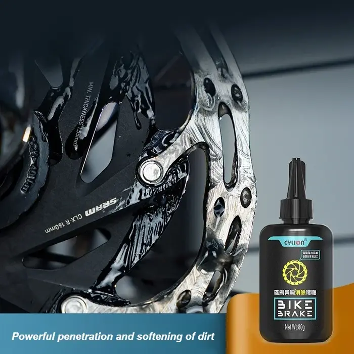 Gel nettoyant pour freins à disque avec technologie d'élimination du bruit pour vélo moto e-bike vtt et vélo de route rose