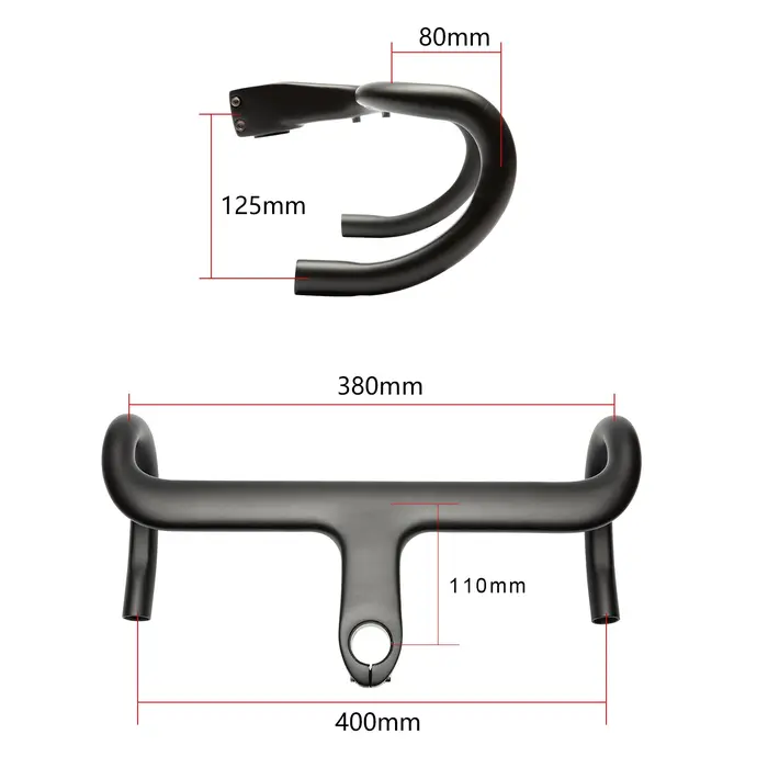 Pas d'étiquette intégré guidon vélo route soutien OD2 28.6/31.8mm cintre