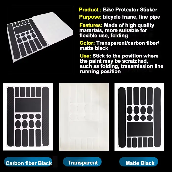 Autocollant de protection pour cadre de vélo