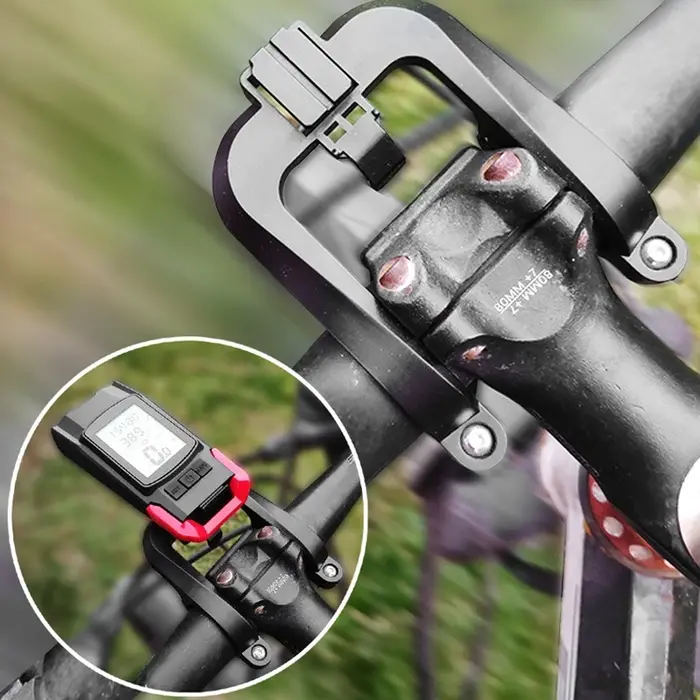 Support central pour éclairage de vélo