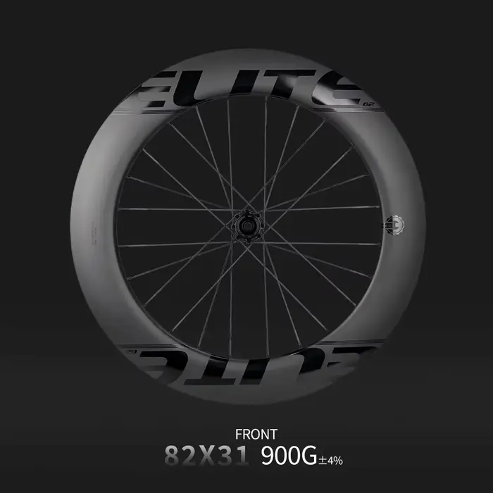 ELITEWHEELS-Roue à disque en carbone, forme AERO, UD 256 roues larges, pneu tubulaire, sans chambre
