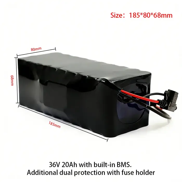 Batterie au Lithium pour Scooter électrique 10S4P 36V, pack 18650, 20ah, accessoires pour vélo élect