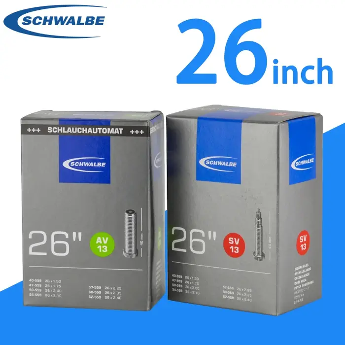 SCHWALBE 26 pouces VTT pneu chambre à air Presta Schrader Valve