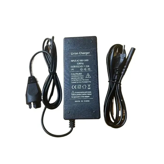 Chargeur de vélo électrique 42V 2A compatible avec la batterie