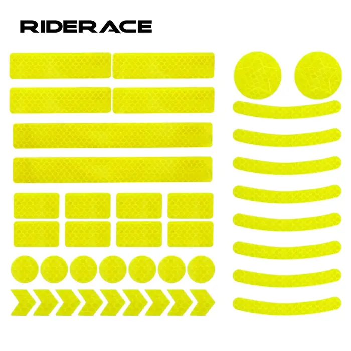 RIDERACE vélo autocollants réfléchissants moteur Fluorescent jante de roue