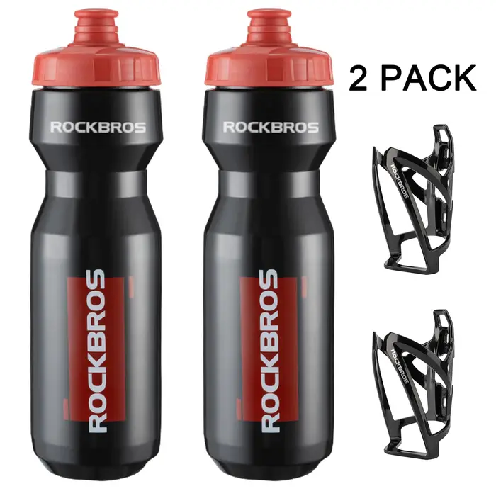 Lot de 2 bouteilles d'eau pour vélo, anti-fuite, sans BPA, conçues pour le cyclisme, la course à pie