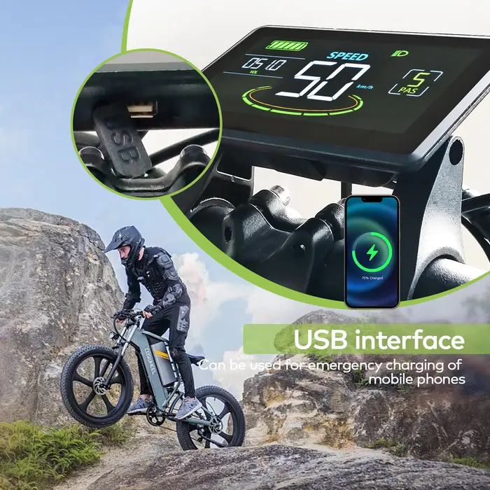 Ordinateur de vélo H6C à grand écran LED