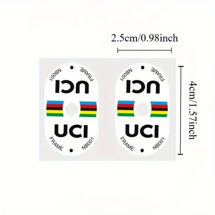 Autocollant de Valve de vélo certifié UCI