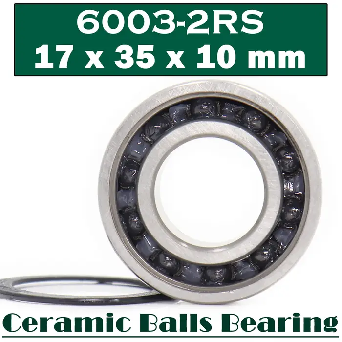 Roulement en céramique hybride 6003, 17x35x10mm (1 pièce) supports de pédalier de vélo, pièces de re