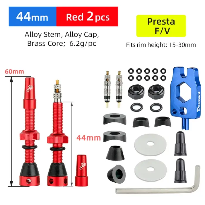 Valve Presta Tubeless pour Vélo (44