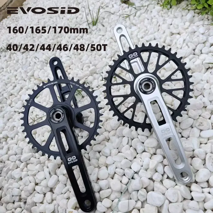 EVOSID manivelle de vélo de route ultralégère 160/165/170mm pédalier