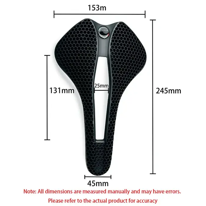 Selle de vélo ventilée 3D BALUGOE – Légère et qui brille dans le noir pour le cyclisme VTT/route