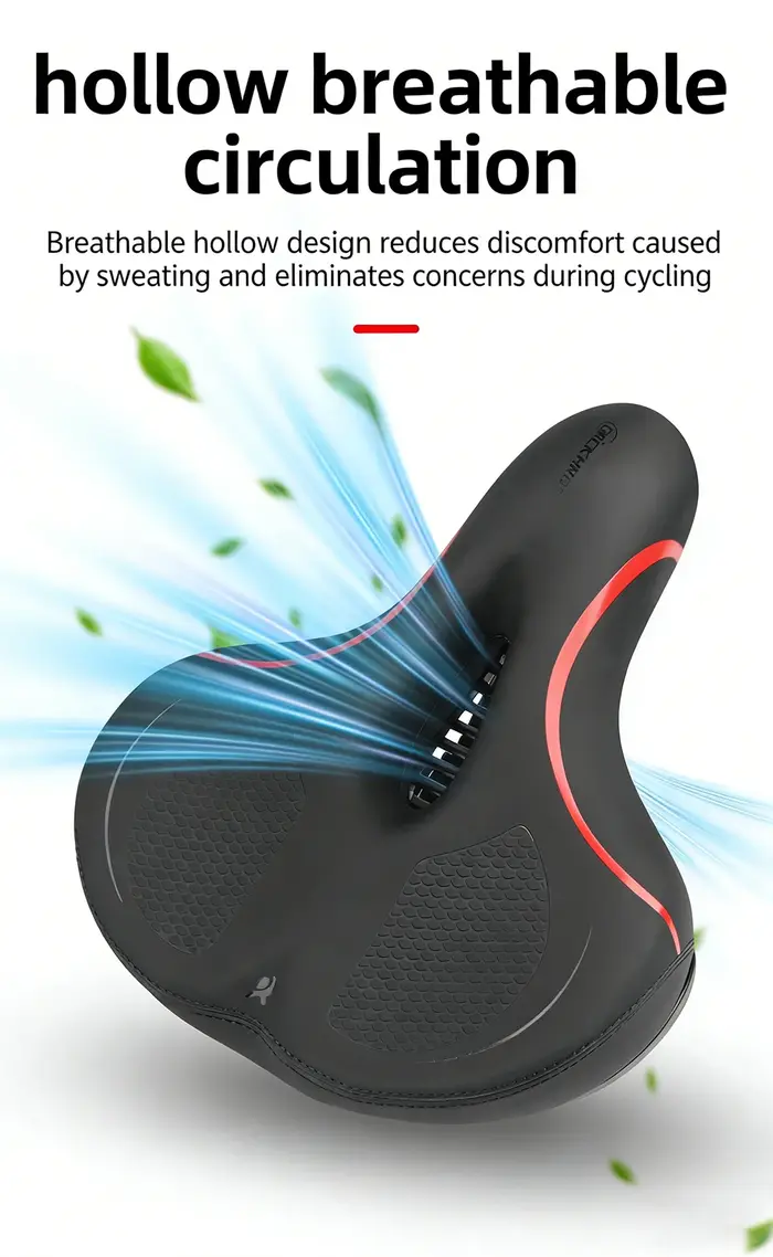 DRCKHROS Selle de vélo confortable à double absorption des chocs