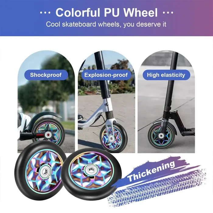 Roues de rechange pour trottinette avec roulements en aluminium