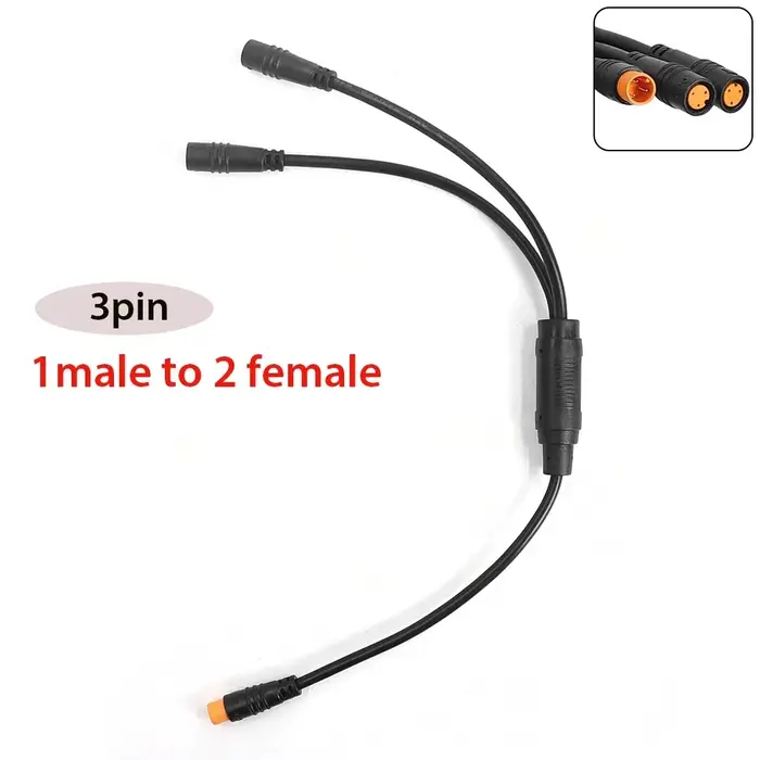Capteur de Signal de vélo électrique, séparateur en Y étanche, câble 1T2, connecteur à 3 broches pou