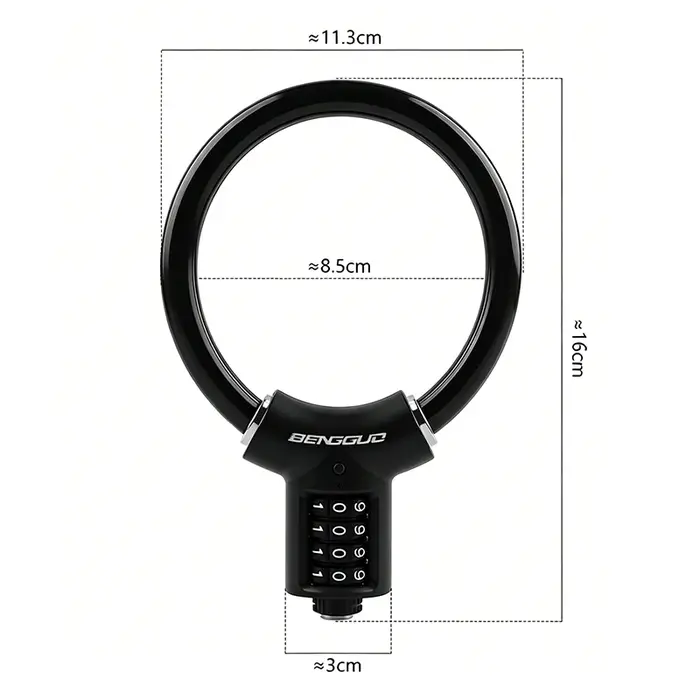 Antivol à combinaison 4 chiffres pour vélo - Cadenas universel robuste pour VTT/trottinette/moto - Protection