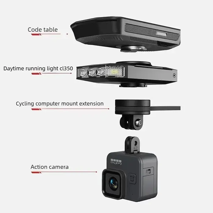 Phare de vélo CYCLAMI CL350 pour Garmin XOSS IGPSPORT Magene GPS G2