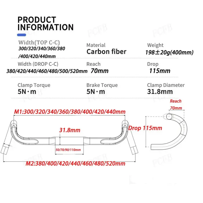 Di2 T1000 guidon en carbone
