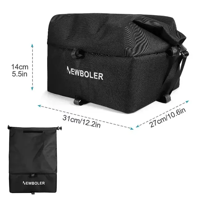 NEWBOLER Sac de porte-bagages pour vélo électrique, panier de vélo en fer grande capacité, paniers d