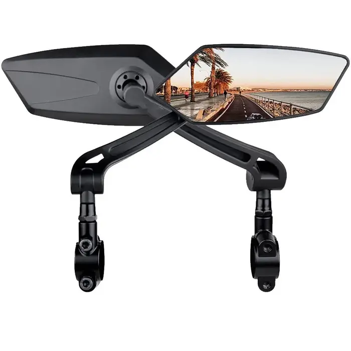 Rétroviseur de vélo réflecteur réglable rotatif guidon miroir clair