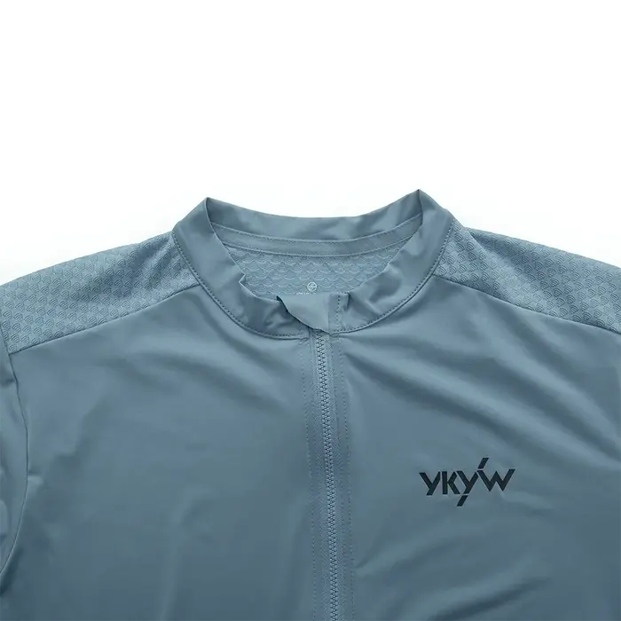 YKYW Maillot de cyclisme à manches longues pour hommes Chemise de course de vélo Pro Team Riding Bik