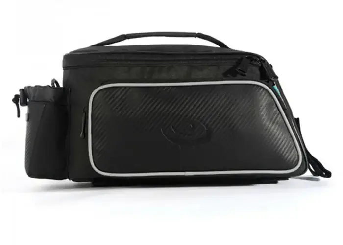 ROSWHEEL-Sac de vélo en fibre de carbone et cuir, siège arrière T1, 10L