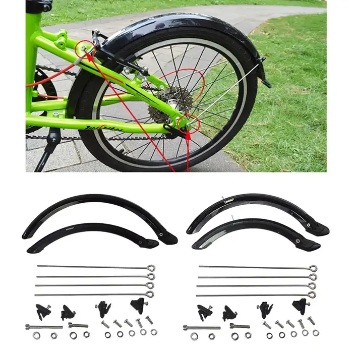 Garde-boue de vélo pliant de 14 pouces