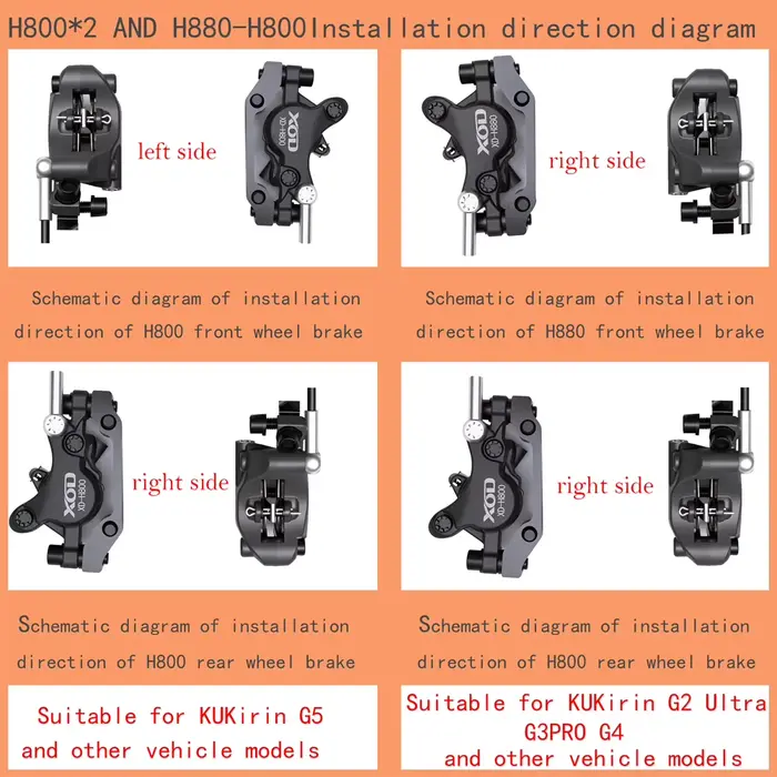 Freins à disque hydrauliques XOD XD-H800 / XD-H880 pour scooters électriques et vélos