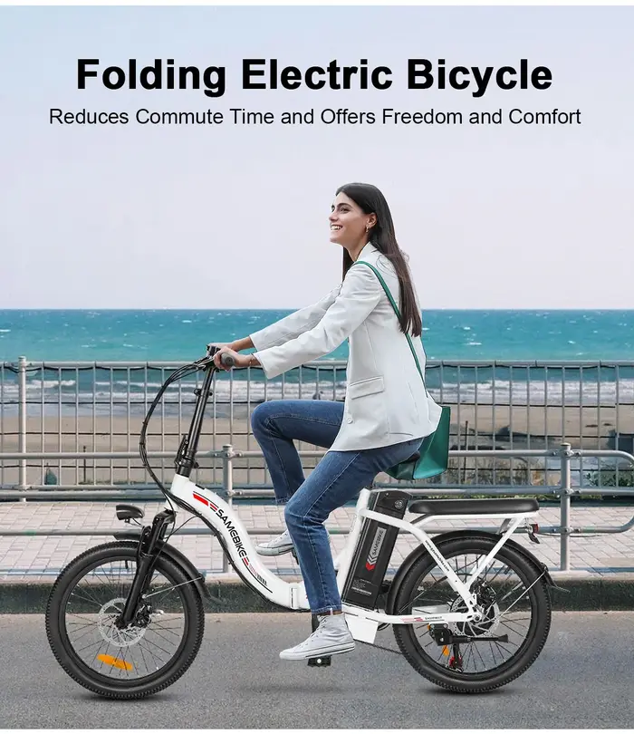 Vélo électrique de style pliable léger 350W36V12AH batterie montagne e-bike 20 pouces gros pneu ville voyage