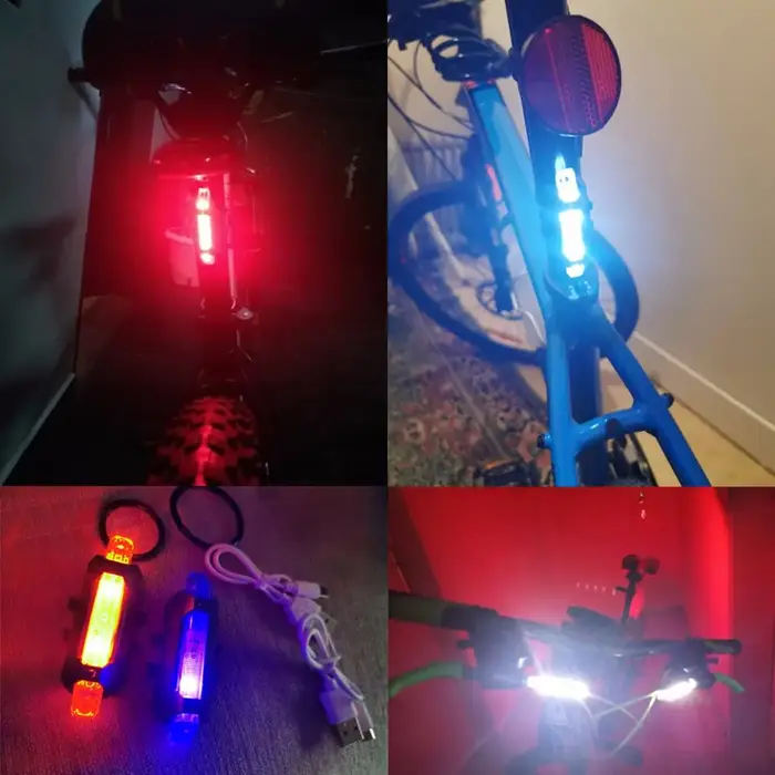 Enquêter arrière de vélo étanche à charge USB, feu arrière flash, accessoires de vélo VTT