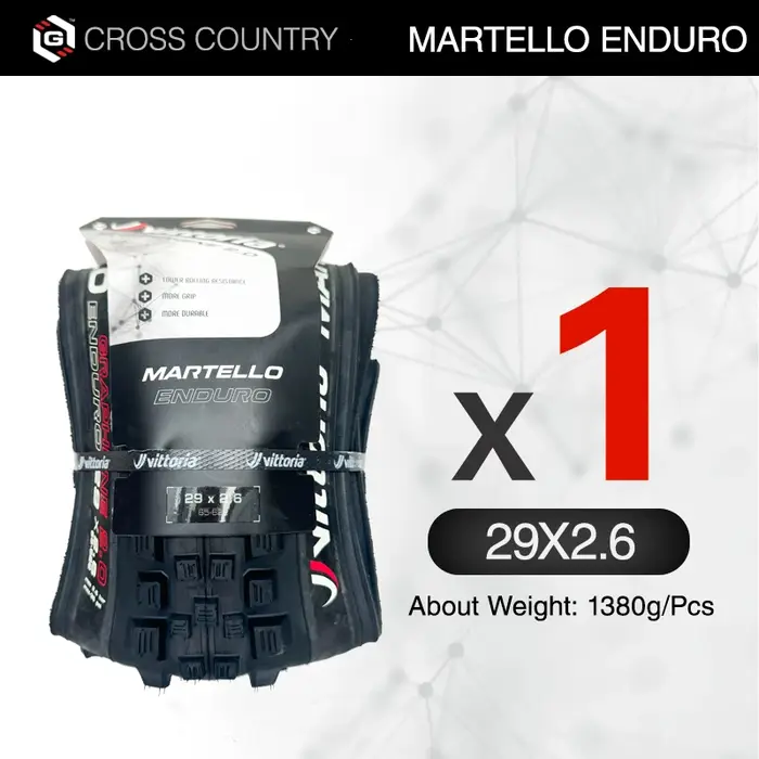 Pneus de VTT Vittoria Martello 29X2.6 pour conditions de Terrain mixtes - Pneu VTT Trail TNT 4C Graphene2.0 - Tubeless Ready