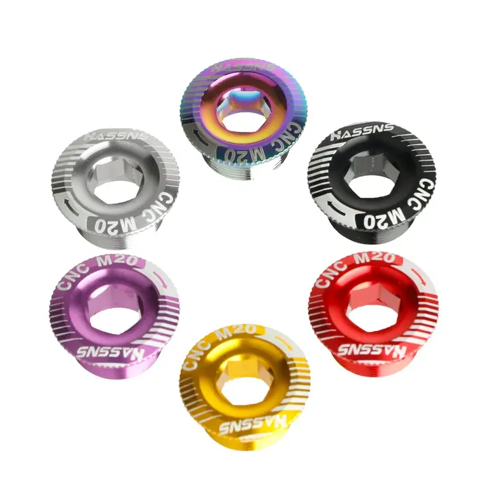 Vis de manivelle CNC en alliage d'aluminium pour pédalier Shimano XT/XTR/SLX, capuchon de 2,2 de vél