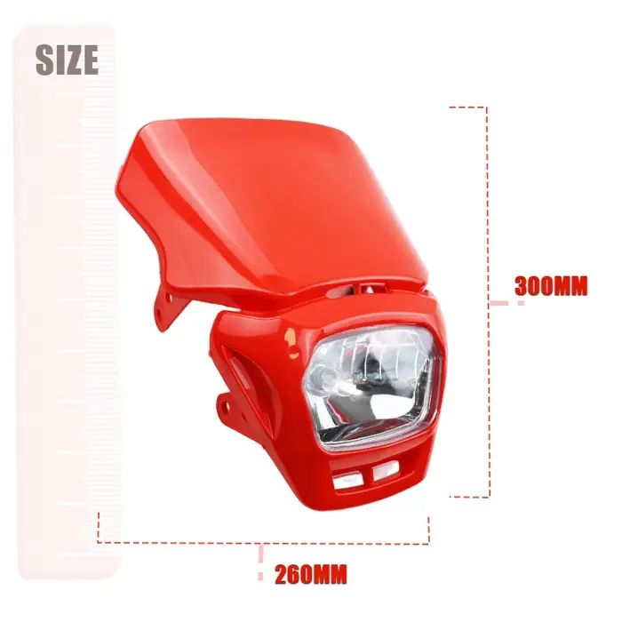 LINGQI RACING LED phare lampe frontale 12V pour Pit Dirt Bike phare phare pour modèles de moto universels