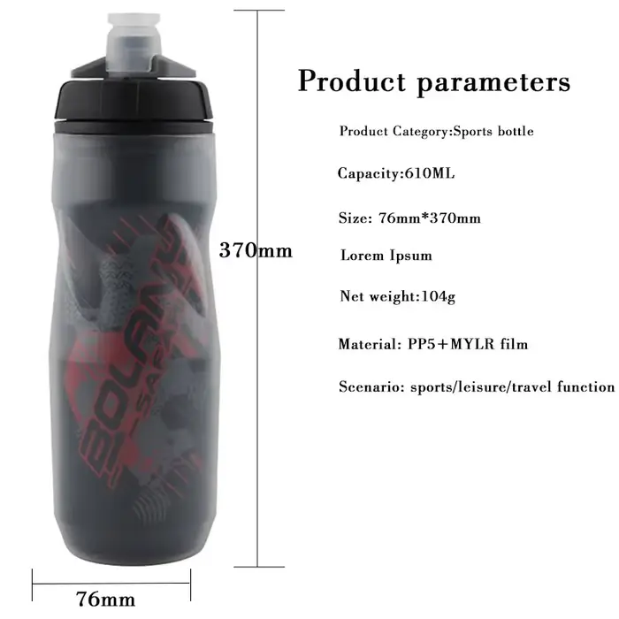 Bolany bouteille d'eau de vélo 600ml