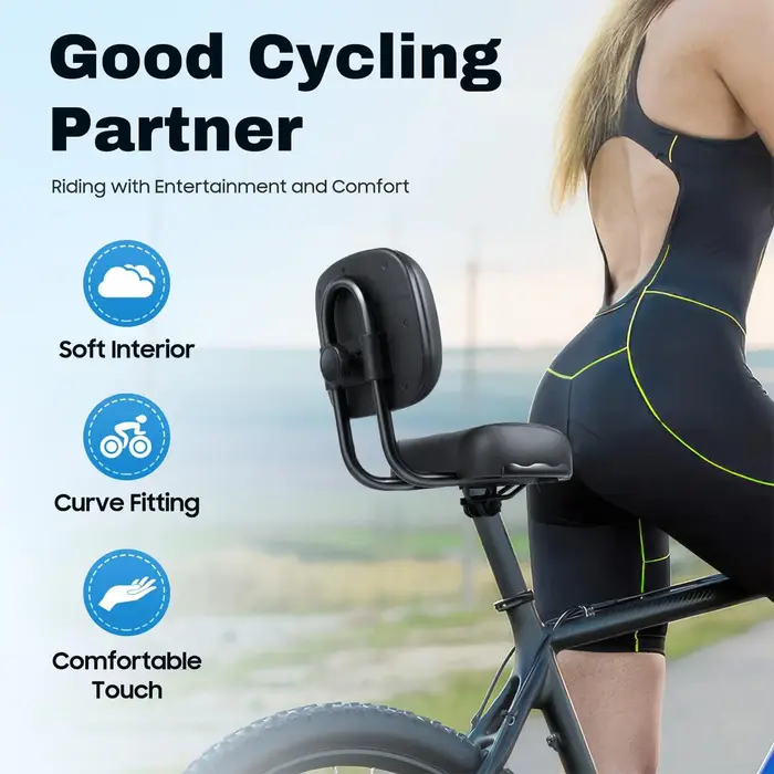 Siège de vélo avec dossier ergonomique