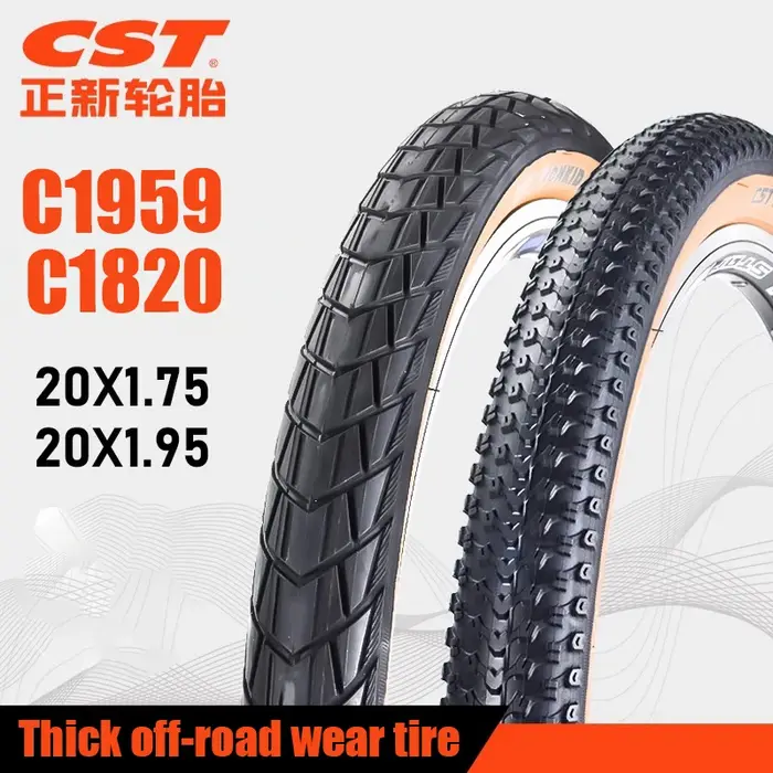 CST pneu de vélo 20x1.75 20x1.95 rétro marron paroi latérale 20 pouces 406