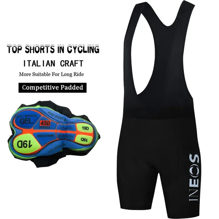 2026 INEOS Short de cyclisme bavoirs pantalons vtt hommes Maillot vêtements vélo professionnel Gel collants bavoir court