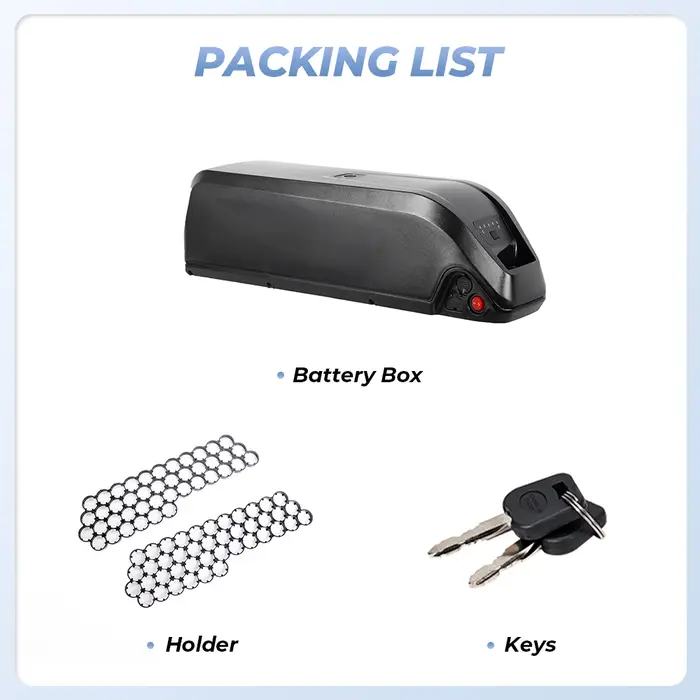 HaiLong A Ebike batterie boîte 42 pièces cellules vélo électrique vers le bas Tube boîtier avec Base de support 10S4P