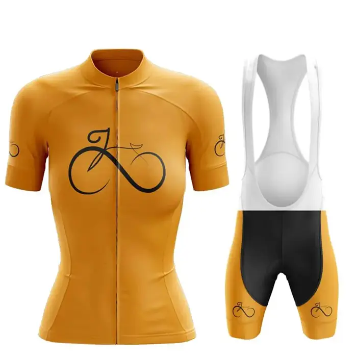 Maillot de cyclisme pour femme manches courtes avec coussinet gel respirant et pantalon en Lycra pour route été