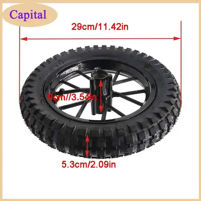 Roues de 12 pouces, roues avant 12 1/2X2.75 adaptées aux vélos électriques, accessoires de roues 12 1/2X2 1/4