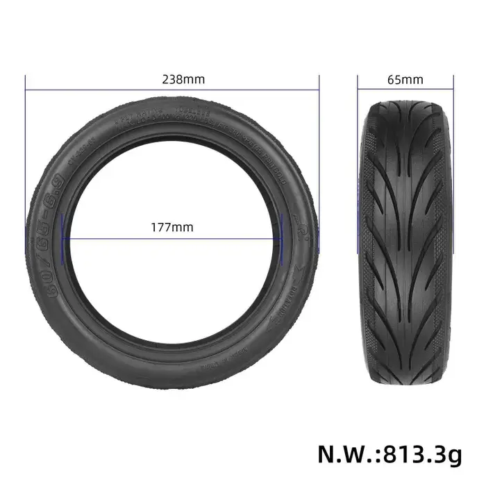 Convient pour roue arrière de Scooter Max G2 G65 60/65-6.9 pneu Anti-soufflage