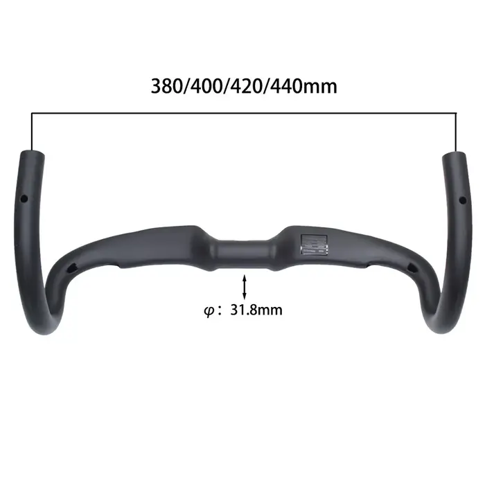 Vitchey T1000 Aero gravier guidon noir mat moitié routage interne