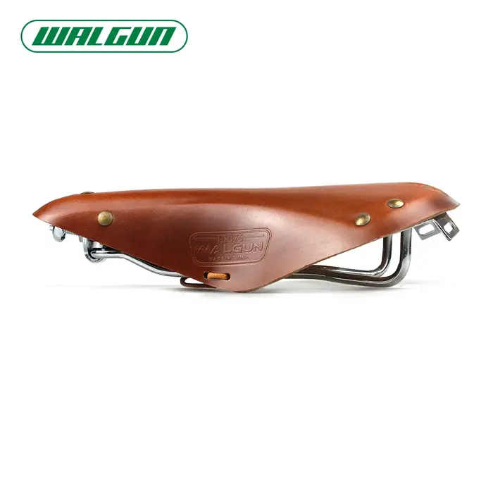 Selle de vélo WALGUN, selle en cuir vintage artisanale