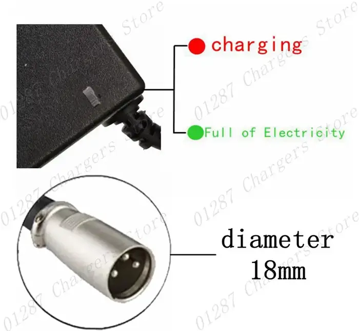 36V 1.5A 3 broches XLR batterie au plomb chargeur de vélo électrique scooter
