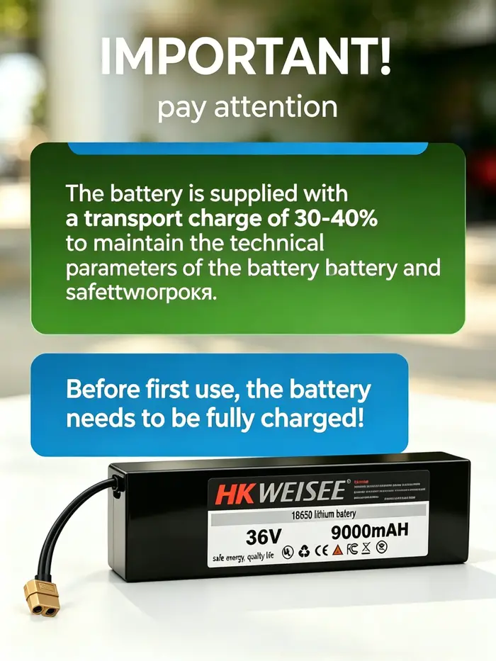 Batterie de scooter électrique 36V 9Ah 12Ah Lithium-ion
