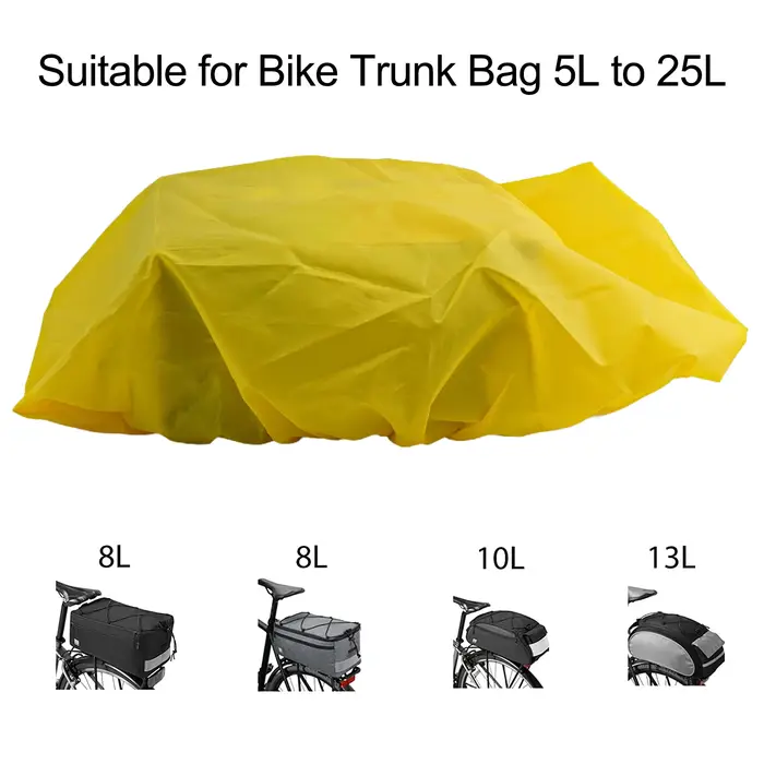Housse de protection en caoutchouc orange pour porte-bagages arrière de vélo de route et VTT imperméable anti-poussière légère et pliable pour équipement de cyclisme