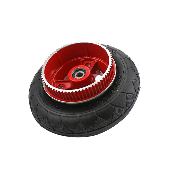 8 pouces Scooter électrique vélo roue arrière moyeu ceinture moteur pas dents pignon 200x50 pneu 8 "EPike partie 200*50 roue
